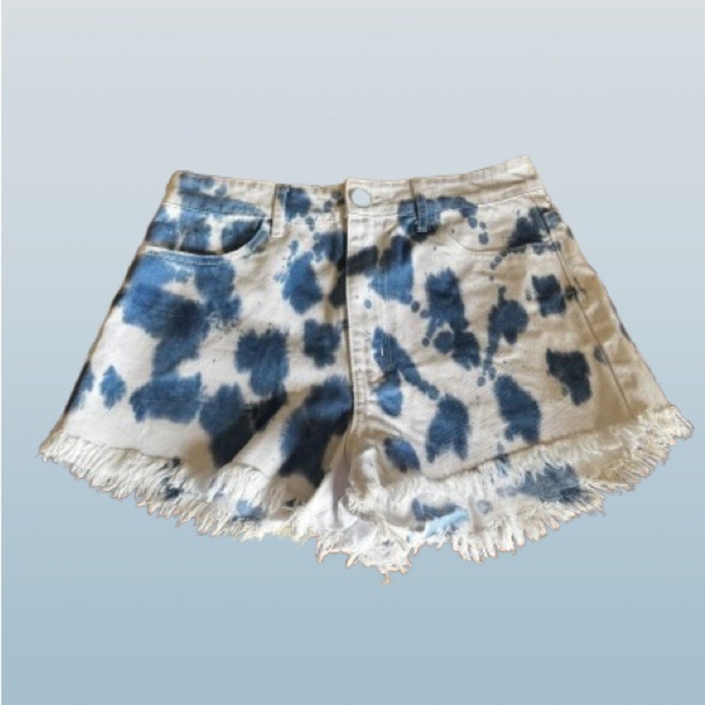 Mumu Blue Tie-Dye Women's Shorts 27